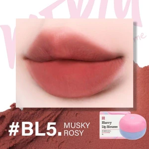 Son Kem Bùn Kiêm Má Hồng Merzy Blurry Lip Mousse BL5 Musky Rosy
