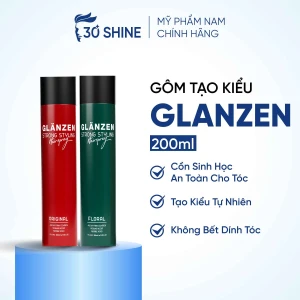 Gôm xịt giữ nếp tóc Glanzen 30Shine phân phối chính hãng giữ nếp tạo kiể 380ml