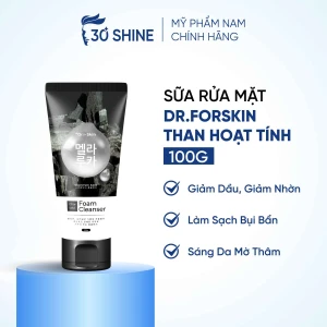 Sữa rửa mặt Dr.FORSKIN Charcoal than hoạt tính New 2023 100g Trắng da kiềm dầu