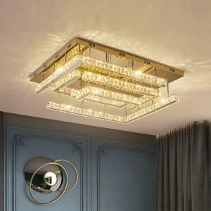 Đèn mâm pha lê ốp trần hiện đại M9222