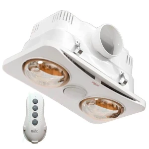 Đèn sưởi nhà tắm Kohn BK02GR có điều khiển