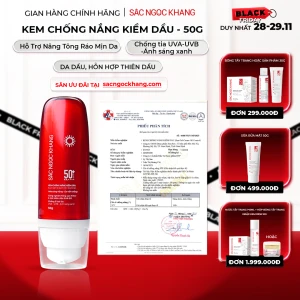 Kem Chống Nắng Kiềm Dầu Sắc Ngọc Khang 50g