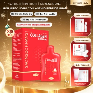 Nước Uống Collagen Dipeptide Mờ Nếp Nhăn Dưỡng Ẩm Mịn Da Sắc Ngọc Khang (Hộp 15 túi x 20 ml)