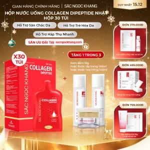 Nước Uống Collagen Dipeptide Mờ Nếp Nhăn Dưỡng Ẩm Mịn Da Sắc Ngọc Khang (Hộp 30 túi x 20 ml)