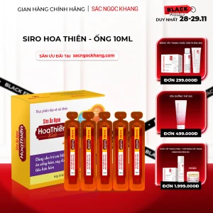 Siro ăn ngon Hoa Thiên Hộp 20 ống 10ml giúp bé ăn ngon, hổ trợ phát triển trí não, tăng sức đề kháng của bé