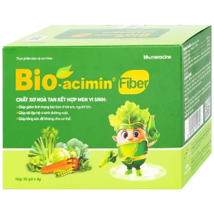 Cốm vi sinh Bio-acimin Fiber Meracine bổ sung chất xơ hòa tan, giảm tình trạng táo bón (30 gói)