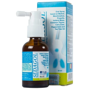 Dung dịch xịt họng Sedagol Pro-Bio hỗ trợ bảo vệ vùng họng, giảm ho, viêm họng, dịu họng