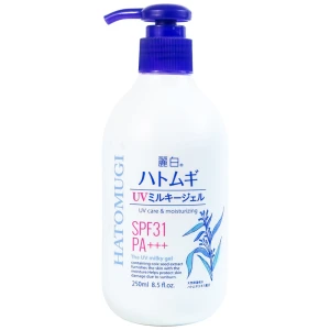 Gel dưỡng thể chống nắng Reihaku Hatomugi SPF31 PA dưỡng ẩm, làm sáng da (250ml)