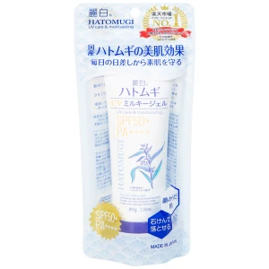 Kem chống nắng sáng da, dưỡng ẩm Reihaku Hatomugi UV Milky Gel SPF50 PA 80g