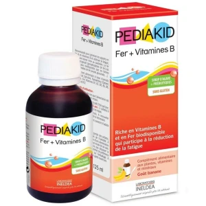 Siro Pediakid Fer Vitamines B giúp bổ sung thảo mộc, Vitamin, khoảng chất (125ml)