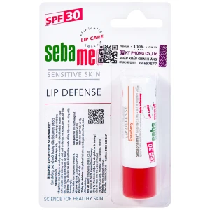 Son dưỡng môi hương dâu Sebamed Lip Defense dưỡng ẩm, chống khô nứt (4.8g)