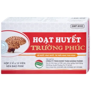 Thuốc Hoạt Huyết Trường Phúc giúp hoạt huyết, trị thiếu năng tuần hoàn (3 vỉ x 10 viên)
