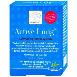 Viên uống hỗ trợ thông khí phổi, giảm viêm phế quản, hen suyễn Active Lung New Nordic