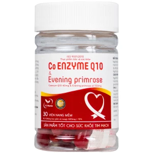 Viên uống Co Enzyme Q10 & Evening primrose Thành Công hỗ trợ chức năng tim mạch (30 viên)