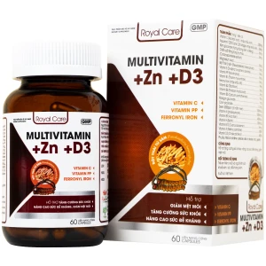 Viên uống Multivitamin Zn D3 Royal Care hỗ trợ tăng cường sức khỏe, nâng cao sức đề kháng (60 viên)