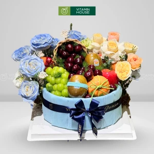 Giỏ Quà Trái Cây Nhập Khẩu Tặng Hoa Tươi Sinh Nhật Sếp Nữ