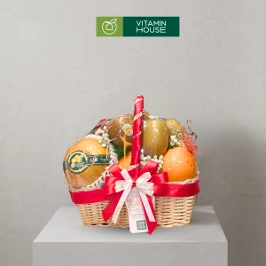 Giỏ Quà Trái Cây Nho Táo Nhập Khẩu Tặng Mẹ