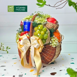 Giỏ Quà Trái Cây Táo, Cam Nhập Khẩu Tặng Đồng Nghiệp Nữ