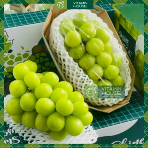 Trái cây nhập khẩu Nho Mẫu Đơn Sâm K-Grape Saponin Shine Muscat HQ Hộp 800g