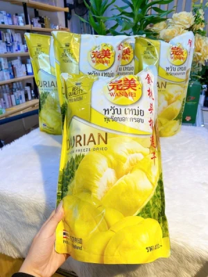 Sầu riêng sấy khô Thái Lan siêu ngon Durian Vacuum Freeze Dried bịch 6 gói