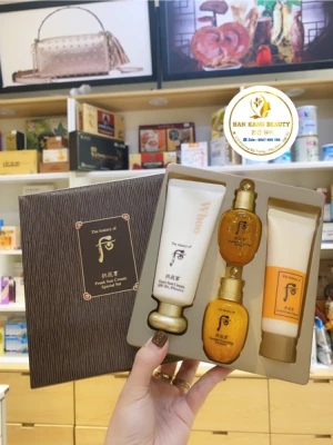 Set Kem Chống Nắng Hoàng Cung Whoo Dịu Nhẹ, Dưỡng Trắng, Lên Tone Fresh Sun Cream SPF 50