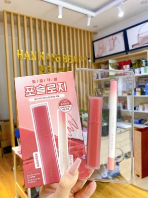 Set Son Kem Lì Romand Blur Fudge Tint 5g 02 Chì Viền Môi Romand Lip Mate Pencil 0.5g 02