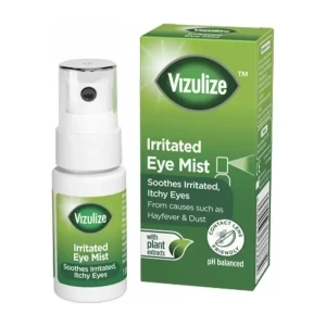 Vizulize Irritated Eye Spray 10ml giúp giảm triệu chứng ngứa mắt, khó chịu ở mắt