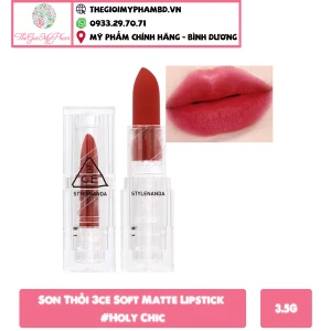 3CE - Soft Matte Lipstick Holy Chic (Ko tđ)