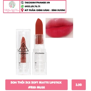 3CE - Soft Matte Lipstick Red Muse (Ko tđ)