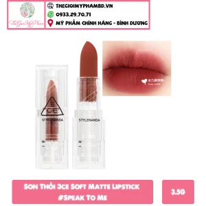 3CE - Soft Matte Lipstick Speak To Me (Ko tđ)