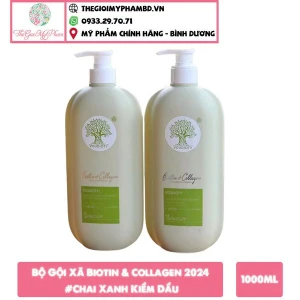 Bộ Gội Xã Biotin & Collagen 2024 500ml/chai (Chai Xanh Dẹp)