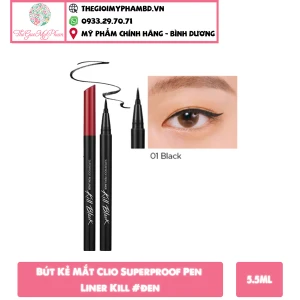 Bút Kẻ Mắt Clio Superproof Pen Liner Kill 0.55ml 01 Black