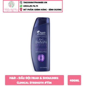 H&D - Dầu Gội Head & Shoulders Clinical Strength 400ml Tím