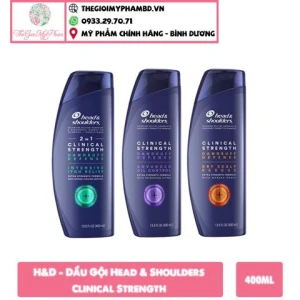 H&D - Dầu Gội Head & Shoulders Clinical Strength 400ml Xanh (Mẫu Mới)