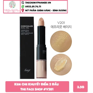 Kem Che Khuyết Điểm 2 Đầu The Face Shop Concealer Dual Veil V201