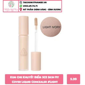 Kem Che Khuyết Điểm 3CE Skin Fit Cover Liquid Concealer Light