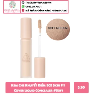 Kem Che Khuyết Điểm 3CE Skin Fit Cover Liquid Concealer Soft