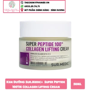 Kem Dưỡng Sur.Medic Trẻ Hoá Tái Tạo Da Hư Tổn Super Peptide 100TM Collagen Lifting Cream 50ml