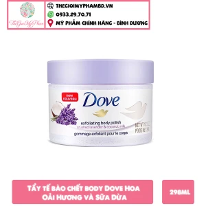 Kem Tẩy Da Chết Body DOVE 298g Lavender&Sữa Dừa