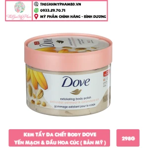 Kem Tẩy Da Chết Body DOVE 298g Lúa Mạch&Dầu Hoa Cúc