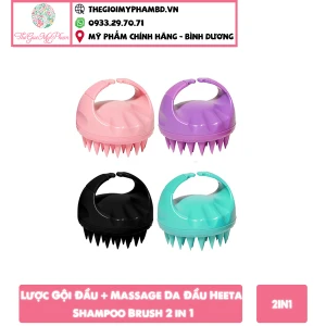 Lược Gội Đầu Massage Da Đầu Heeta Shampoo Brush 2 in 1