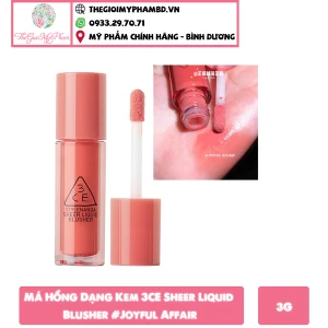Má Hồng Dạng Kem 3CE Sheer Liquid Blusher Joyful Affair