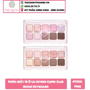 Phấn Mắt 10 Ô Lilybyred Cupid Club Mood Keyboard Cool Pink