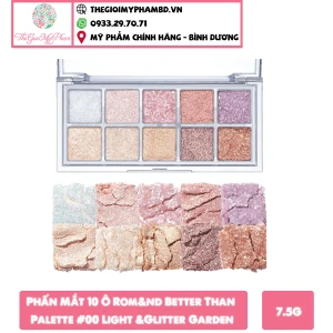 Phấn Mắt 10 Ô Rom&nd Better Than Palette 00 Light &Glitter Garden