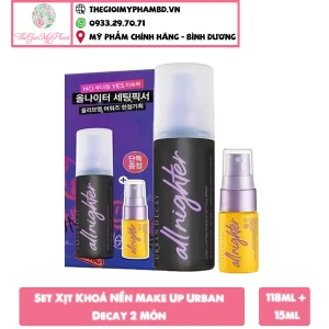 Set Xịt Khoá Nền Make Up Urban Decay 2 Món (118ml 15ml) Ko Tđ