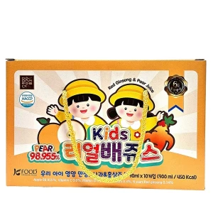 Nước Ép Lê Hồng Sâm Real Pear Juice (Hộp 10 gói*90ml)