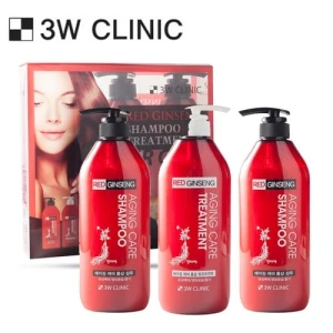 Set Dầu Gội Hồng Sâm 3W CLINIC Hàn Quốc 2 gội 1 xả * 500ml