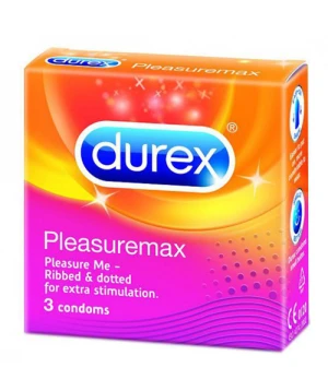 Bao cao su Durex Pleasuremax - Hộp 3 chiếc, có gai