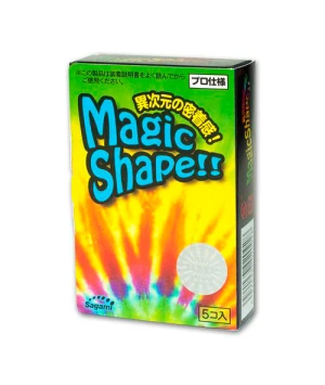 Bao cao su Sagami Magic Shape - Hộp 5, size nhỏ, gân gai, tạo khoái cảm khi quan hệ