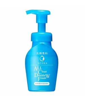 Bọt rửa mặt tẩy trang Senka All Clear Double W Foam - 150ml loại bỏ lớp trang điểm, làm sạch sâu cho da